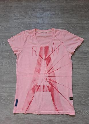 Хлопковая натуральная футболка g-star raw