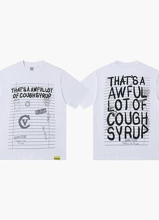 Футболка loys that's a awful lot of coughsyrup черная 100% хлопок отличное качество xs