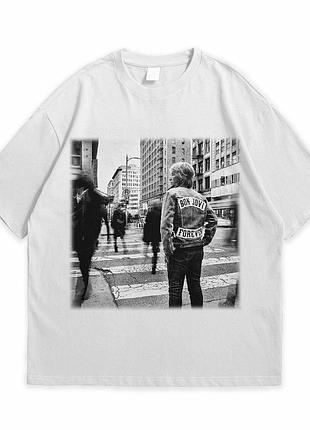 Футболка loys с принтом bon jovi forever белый m
