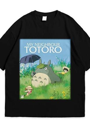 Футболка loys с принтом мой сосед тоторо my neighbor totoro черный art.003 xs