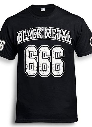 Футболка loys black metal 666 черный m