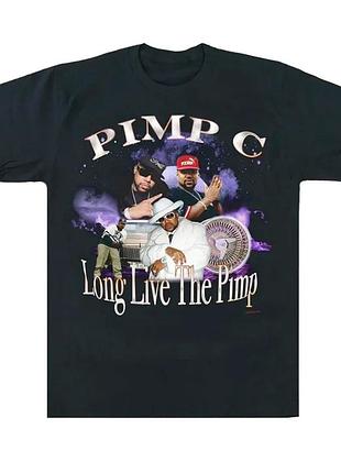 Футболка чёрная pimp c long live the pimp vintage look t-shirt m