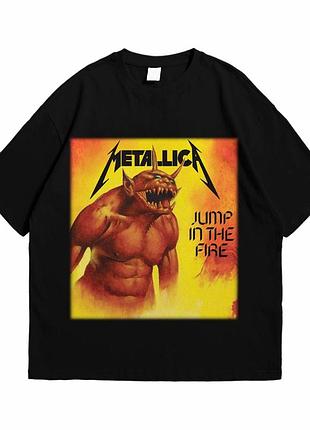 Футболка loys с принтом metallica jump in the fire черный xs