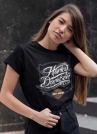 Футболка loys harley davidson (calligraphy) черный xs