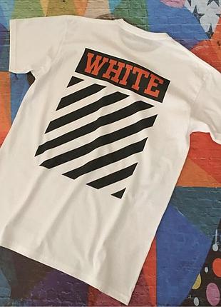 Off white basic tee • футболка мужская белая xl