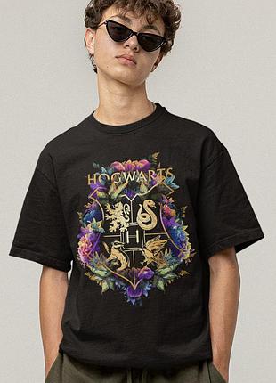 Футболка loys унисекс harry potter (hogwarts coat of arms) черный xs