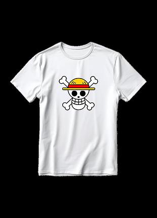 Белая футболка one piece \ ван пис