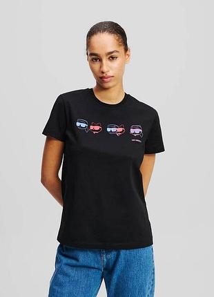 Футболка new collection karl lagerfeld черная женская
