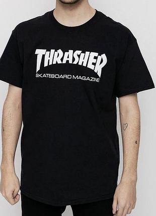Футболка loys thrasher трэшер черная новая 100% хлопок отличное качество l