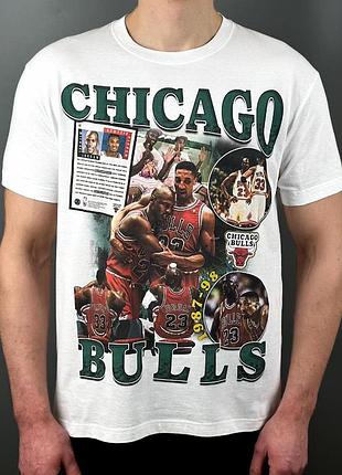 Футболка loys с принтом chicago bulls белый xs