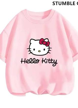 Жіноча футболка loys з принтом hello kitty ( футболка loys жіноча хеллоу кітті ) xl