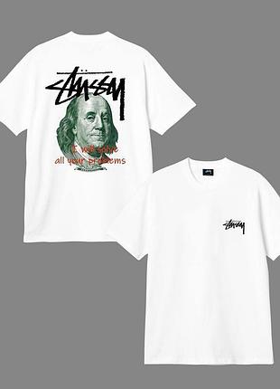 Футболка loys stussy стусси черная новая качественная 100% хлопок . l