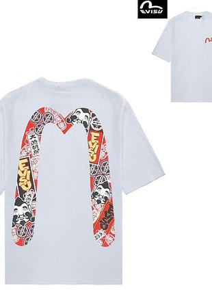 Футболка loys evisu эвису мужская новая 100% хлопок очень хорошего качества спринтом xs