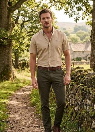 Чоловіча сорочка barbour з коротким рукавом (premium cotton)