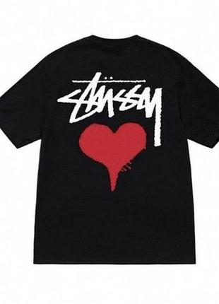 Футболка loys stussy стусси черная новая с высоким качеством 100% хлопка а xl