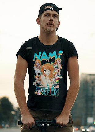 Футболка loys унисекс one piece (nami) черный xxl
