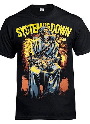 Футболка loys system of a down gas mask чорний xs