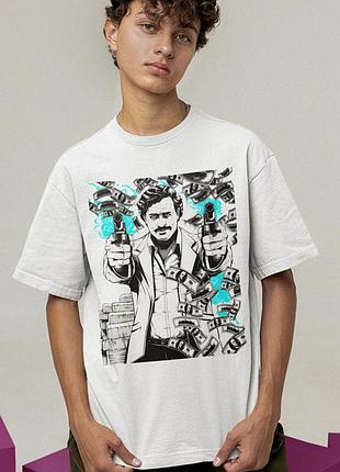 Футболка loys унисекс narcos (pablo escobar straps) белый xs