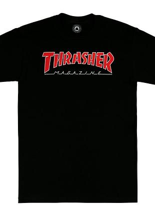 Черная футболка loys thrasher magazine унисекс трешер трешер l