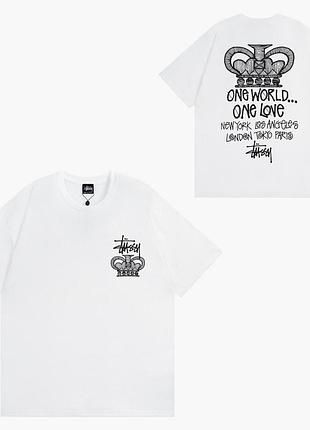 Футболка loys stussy стусси черная новая отличное качество 100% хлопок xxl