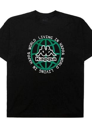 Футболка loys kappa каппа черная очень хорошее качество 100% хлопок xs