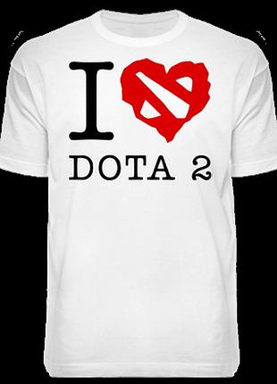 Повседневная футболка loys с принтом я люблю dota 2 xl