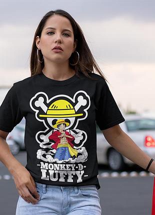 Футболка loys one piece (luffy monkey) черный xl