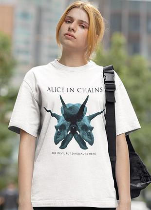 Футболка loys alice in chains (the devil put dinosaurs here) белый xs