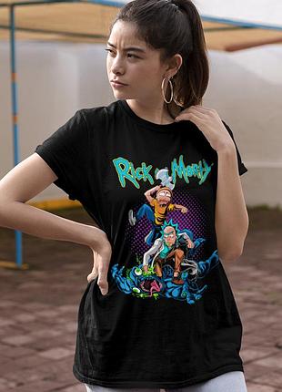 Футболка loys rick and morty (rick and morty vs monster) черный xs
