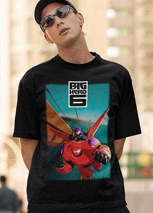 Футболка loys унисекс big hero 6 (hiro hamada baymax) черный xs