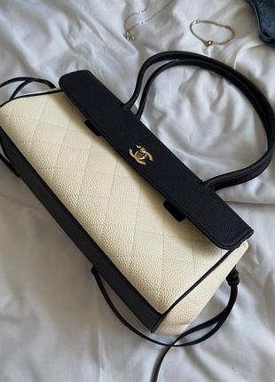 Сумка small bag black/white gold