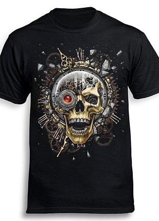 Футболка loys mechanical eternity (череп стимпанк) черный xxl