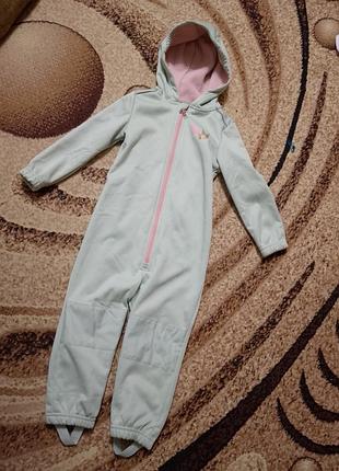Комбинезон-дождевик softshell / софтшелл для девочки lupilu bionic-finish® eco 2