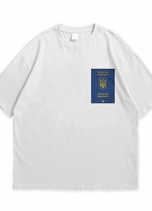 Футболка loys с патриотическим принтом паспорт гражданина украины белый art.002 xs