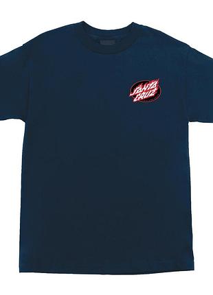 Футболка loys santa cruz true oval flame dot s/s heavyweight navy xl