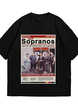 Футболка loys з принтом the sopranos клан сопрано чорний xs