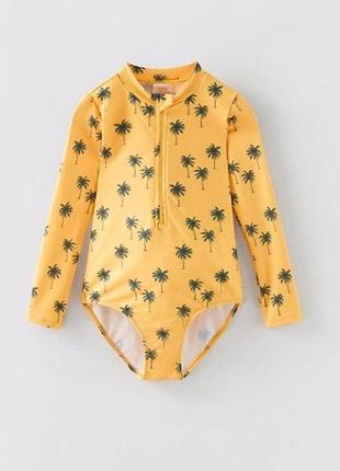 Zara kids закрытый купальник с длинным рукавом рашгард 11–12 л 146-152 см