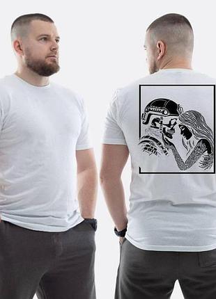 Футболка loys зсу с принтом девушка и скелет xxl
