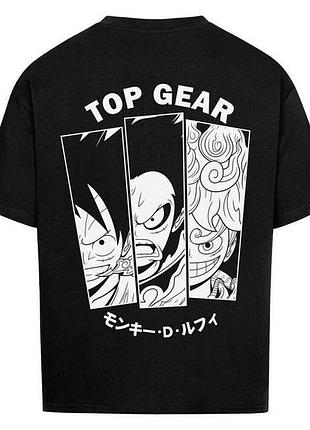 Футболка loys з принтом y2k one piece luffy top gear xxl