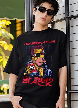 Футболка loys унисекс the simpsons (homernator) черный xs