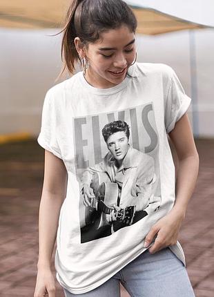 Футболка loys elvis presley (play me a song wht) білий xxl