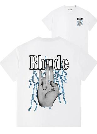 Футболка loys rhude руд бавовняна з принтом у2к art.005 xs