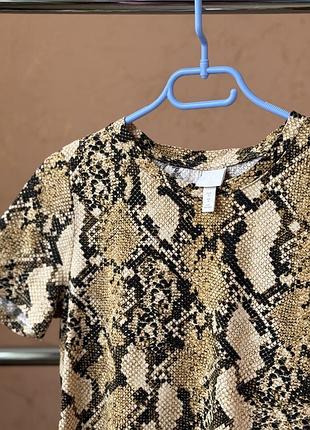🐍 футболка h&m зі зміїним принтом | розмір s