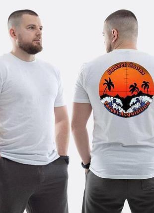 Футболка loys зсу з принтом sunset goons морська ялиця приціл пальми xs