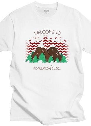 Футболка белая loys фильмы personality welcome to twin peaks xl