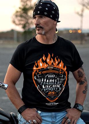 Футболка loys унісекс harley davidson (hot harley nіghts south dakota) чорний xs
