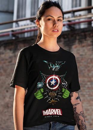 Футболка loys marvel (avengers symbols) чорний xl