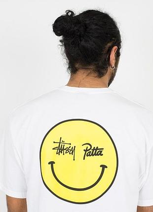 Футболка с принтом stussy patta smile мужская xxl