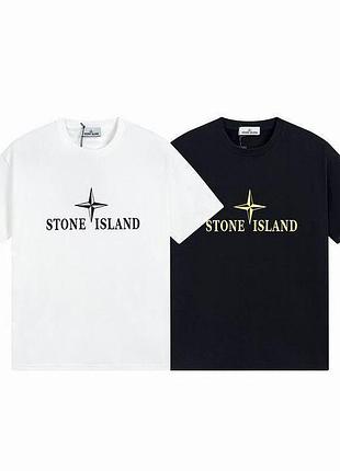 Футболка loys stone island стон айленд черная новая 100% хлопок отличное качество s