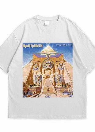 Футболка loys з принтом iron maiden powerslave білий xs